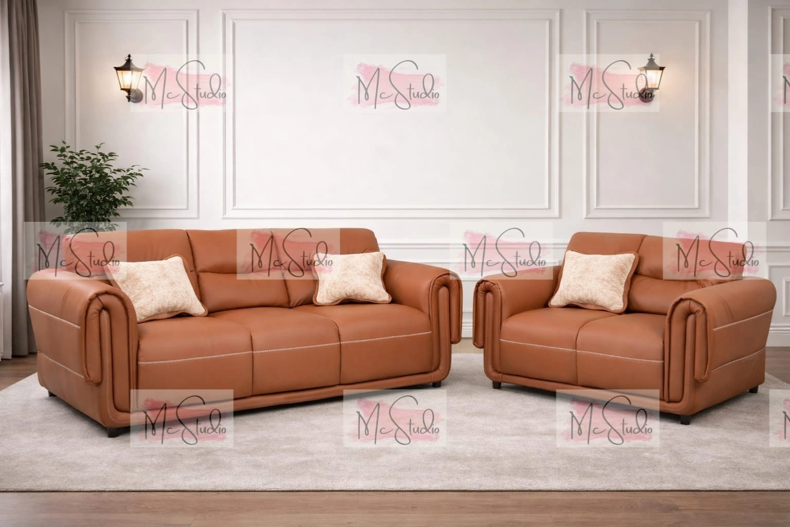 Leatherette Sofa